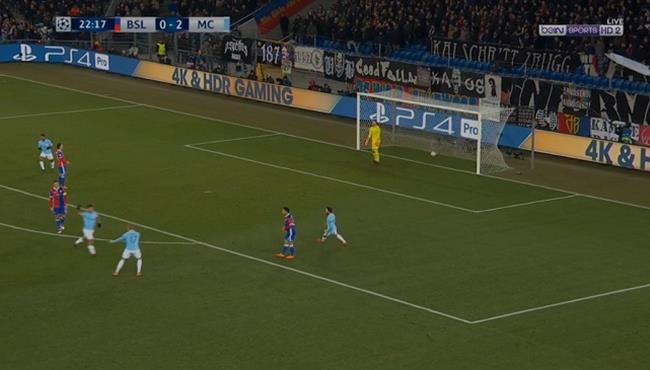 هدف مانشستر سيتى الرابع الرائع فى مرمى بازل