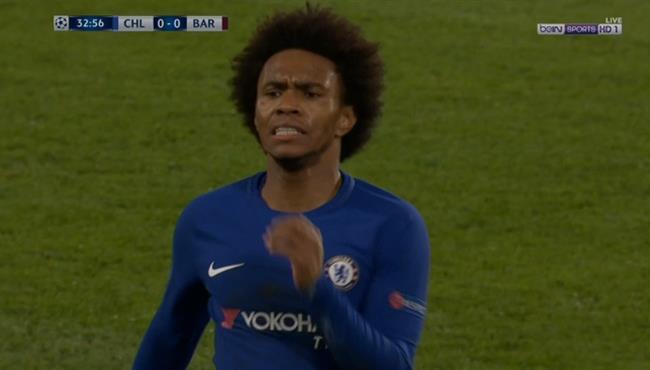 على مرتين القائم ينقذ برشلونة من تسديدات ويليان