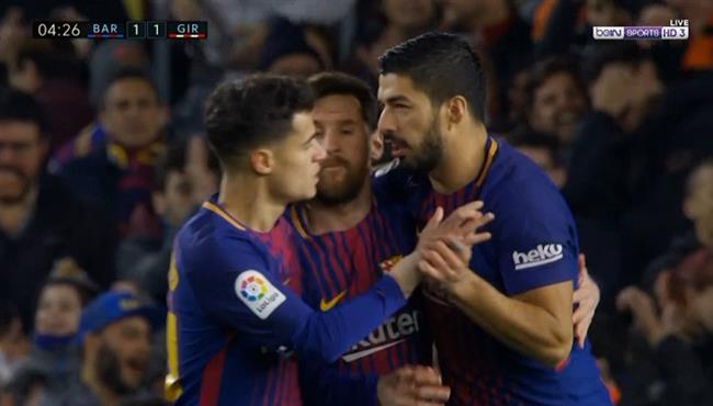 هدف تعادل برشلونه مع جيرونا