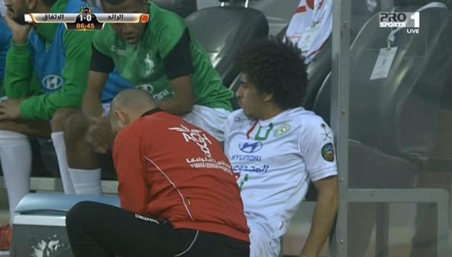 اصابة حسين السيد وتبديله في مباراة الرائد والاتفاق ورد فعل شيكابالا