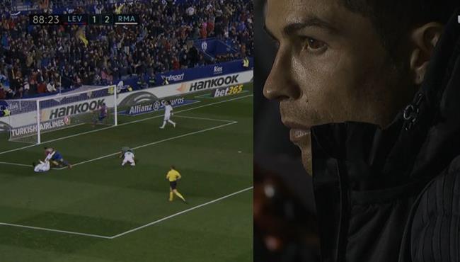 هدف تعادل ليفانتى القاتل مع ريال مدريد ورد فعل رونالدو