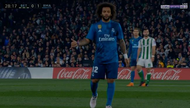 اصابه مارسيلو و خروجه فى مباراة ريال مدريد وريال بيتيس