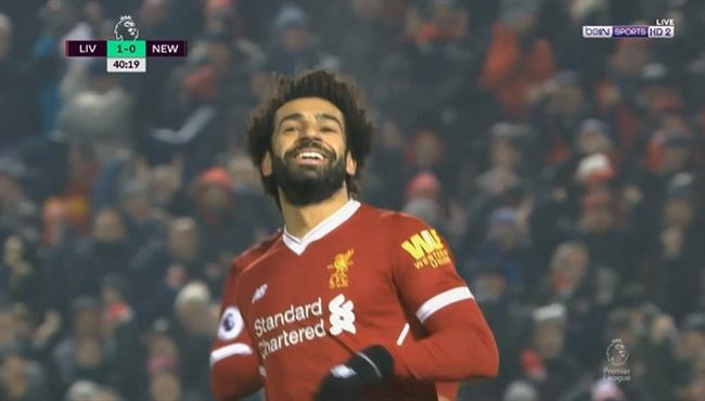 هدف محمد صلاح فى مرمى نيوكاسل