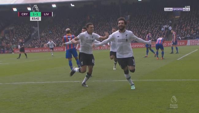 هدف محمد صلاح في مرمي كريستال بالاس