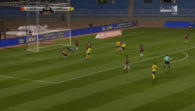 هدف تعادل النصر مع الرائد 1 1 الدورى السعودى