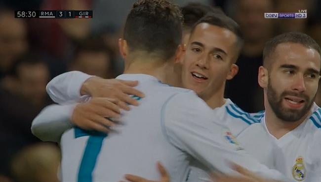 هدف ريال مدريد الثالث في مرمي جيرونا بتعليق حفيظ دراجي