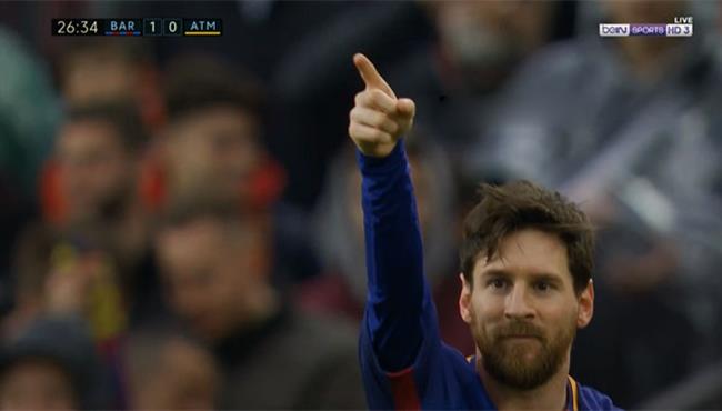 هدف ميسي الرائع في مرمي اتليتكو مدريد بتعليق حفيظ دراجي