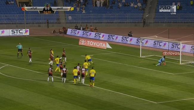 هدف النصر الثانى فى مرمى الرائد الدورى السعودى