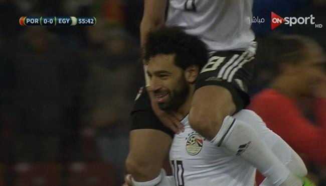 هدف محمد صلاح الرائع في مرمي البرتغال