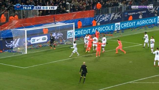 هدف فوز كان على ليون 1 0 كاس فرنسا