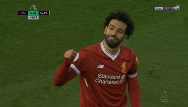 هدف محمد صلاح الثاني في مرمي واتفورد