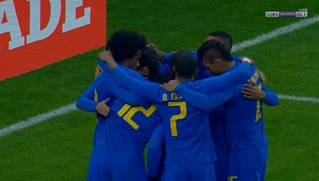 هدف البرازيل الثاني في مرمي روسيا كوتينيو