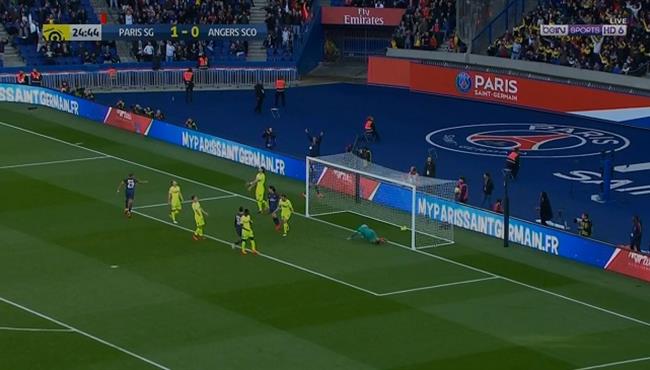 هدف مبابي الثانى في مرمي انجيه الدورى الفرنسى