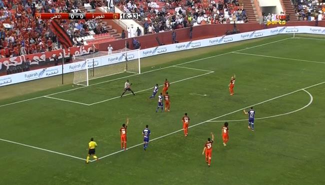 هدف الاهلي الاول في مرمي الفجيرة اسلام محارب