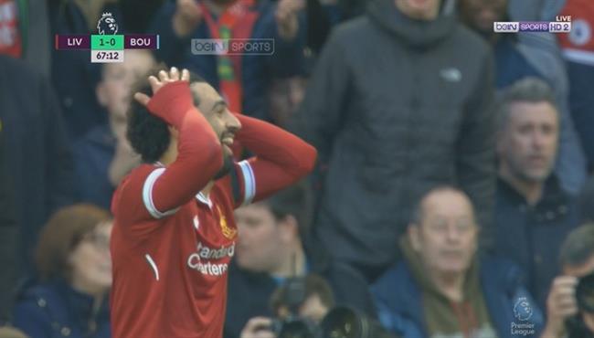 محمد صلاح يطالب بركلة جزاء امام بورنموث ورد فعل كلوب