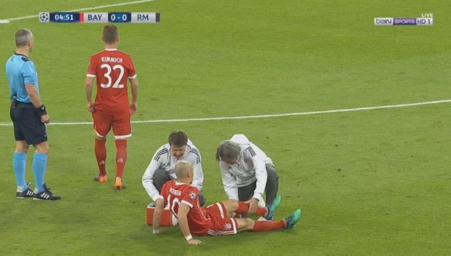 اصابة روبين وتبديلة فى مبارة ريال مدريد وبايرن ميونخ
