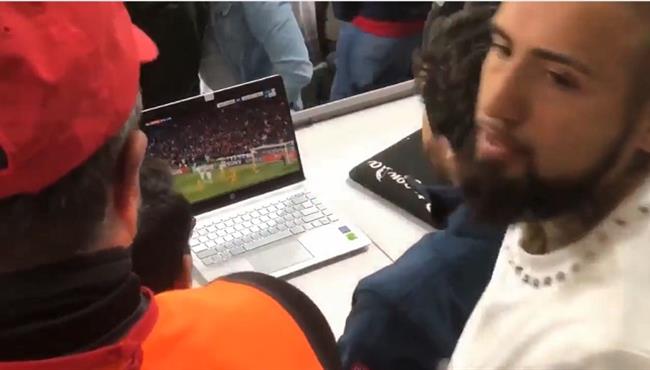 رد فعل فيدال بعد هدف رونالدو القاتل فى مرمى يوفنتوس