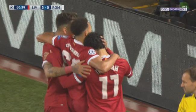 هدف ليفربول الرابع فى مرمى روما صناعة محمد صلاح