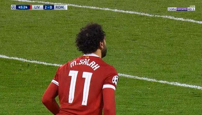 هدف محمد صلاح الثانى فى مرمى روما بتعليق رؤوف خليف