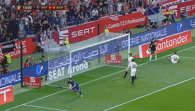 هدف برشلونة الاول فى مرمى اشبيلية كأس ملك اسبانيا
