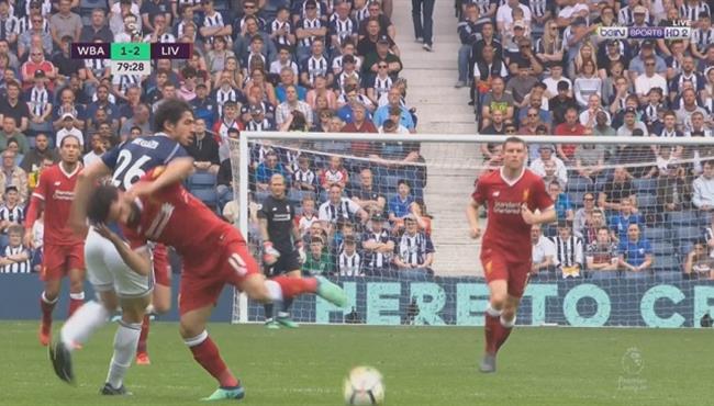 احمد حجازى يعتدى على محمد صلاح فى مباراة ليفربول ووست بروميتش