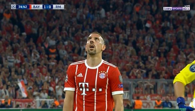 ريبيري يهدر انفراد تام امام ريال مدريد