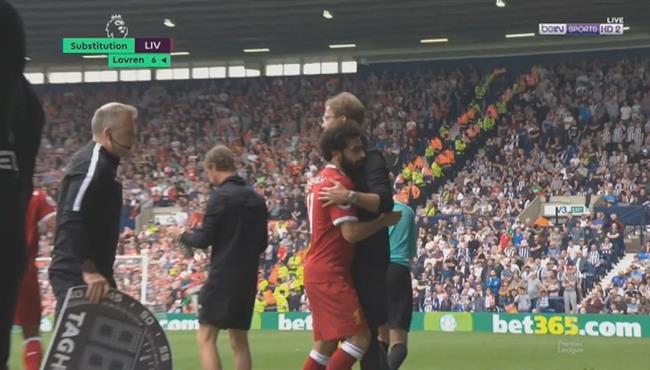 لحظة تبديل محمد صلاح فى مباراة ليفربول ووست بروميتش
