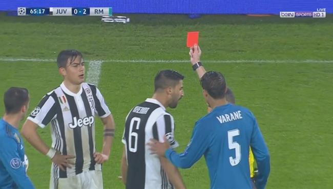 طرد ديبالا فى مباراة يوفنتوس وريال مدريد