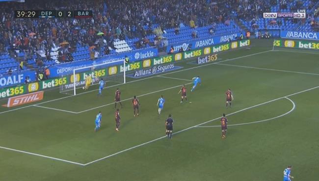هدف ديبورتيفو لاكورونيا الاول فى مرمى برشلونة بتعليق رؤوف خليف