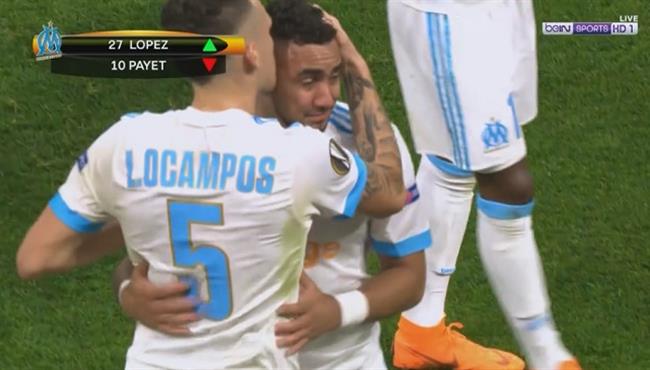 باييت يبكى اثناء خروجه من مباراة اتليتكو مدريد ومارسيليا للاصابة