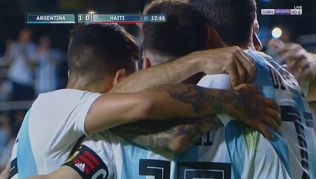 اهداف مباراة الارجنتين وهايتى 4 0 مباراة ودية