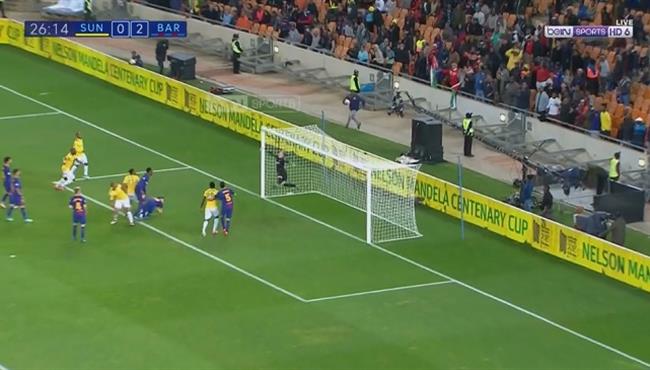 العارضه تحرم صن داونز من تسجيل هدف اول امام برشلونه