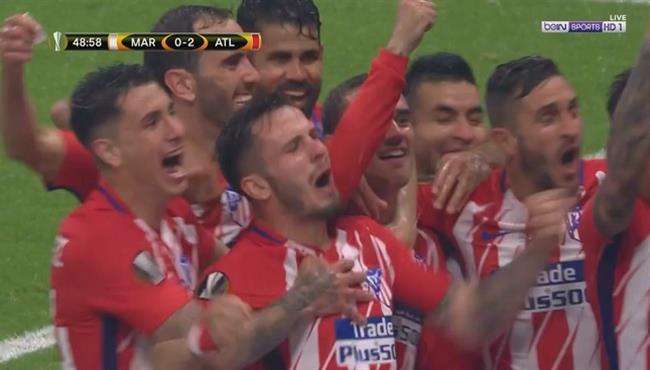 ملخص مباراة اتليتكو مدريد ومارسيليا تعليق حفيظ دراجى