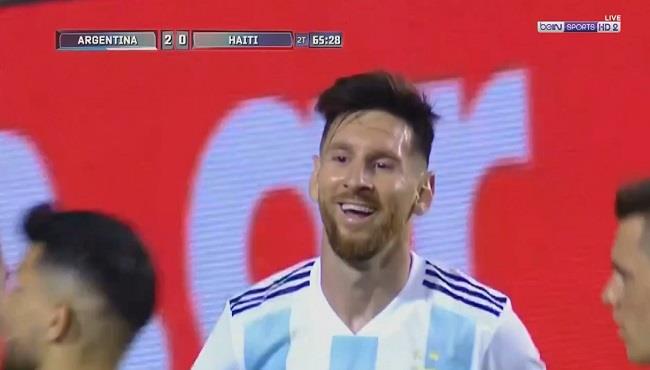 هدف ميسى الثالث فى مرمى هايتى
