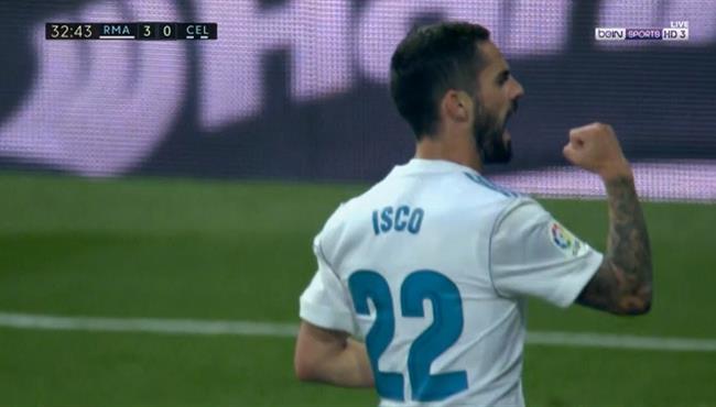 هدف ريال مدريد الثالث الرائع فى مرمى سيلتا فيجو ايسكو