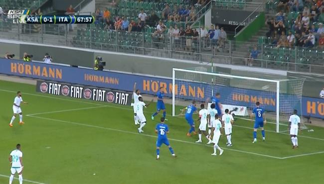 هدف إيطاليا الثانى فى مرمى السعوديه تعليق فهد العتيبى