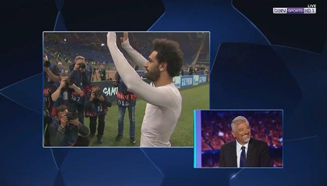 تحية الجماهير لمحمد صلاح بعد مباراة روما وليفربول