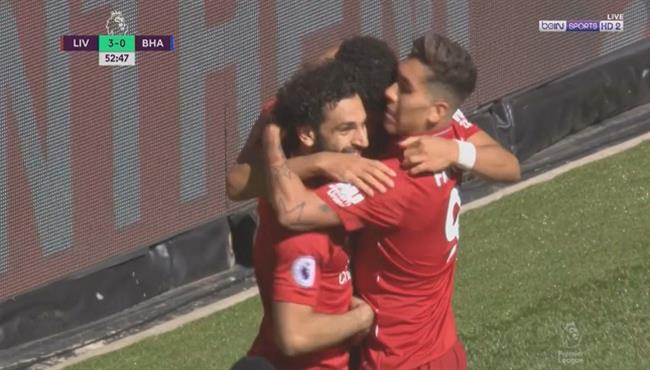 هدف ليفربول الثالث فى مرمى برايتون اسيست محمد صلاح
