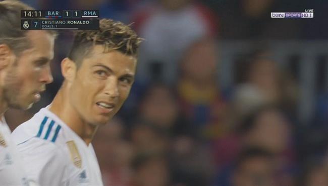 هدف كريستيانو رونالدو فى مرمى برشلونة 1 1 تعليق حفيظ دراجى
