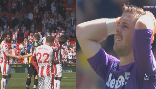 حسرة لاعبى ستوك سيتى بعد الخسارة والهبوط من الدورى الانجليزى