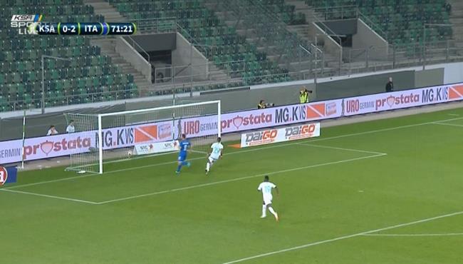 هدف السعوديه الاول الرائع فى مرمى إيطاليا تعليق فهد العتيبى