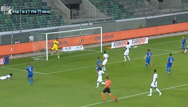 العارضه تحرم إيطاليا من تسجيل ثانى امام السعوديه