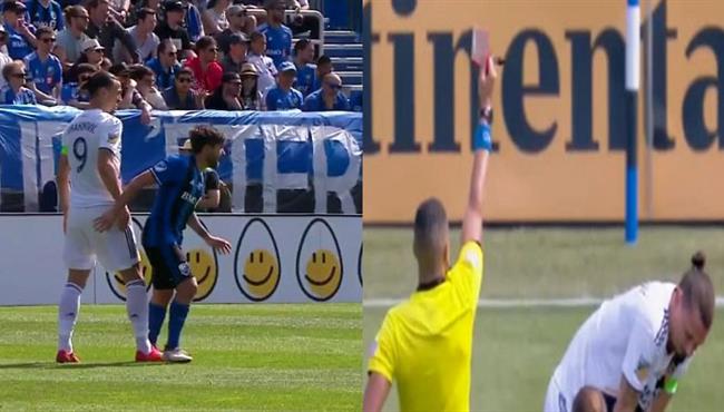 شاهد سبب طرد ابراهيموفيتش فى مباراة لوس انجلوس جلاكسى ومونتريال