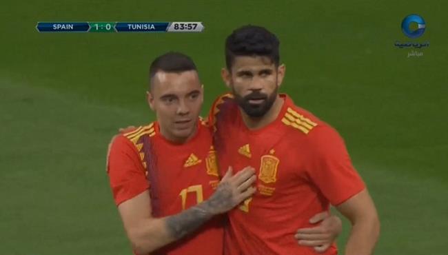 هدف فوز اسبانيا على تونس 1 0 مباراة ودية