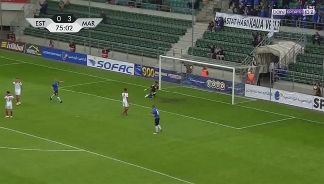 هدف استونيا الاول فى مرمى المغرب
