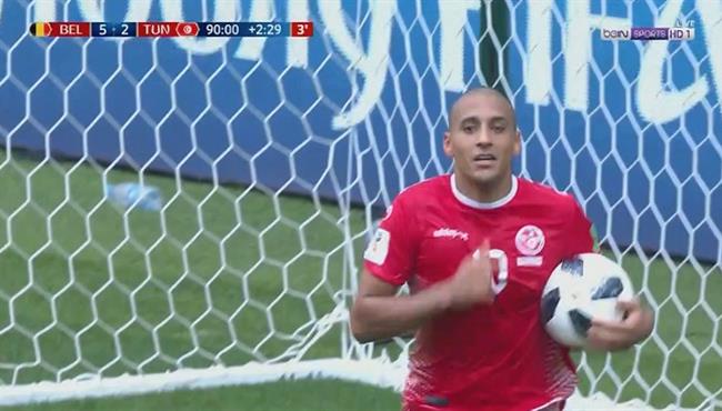 هدف تونس الثانى فى مرمى بلجيكا 2 5 تعليق عصام الشوالى