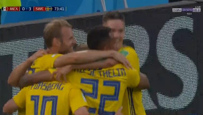 هدف السويد الثالث فى مرمى المكسيك