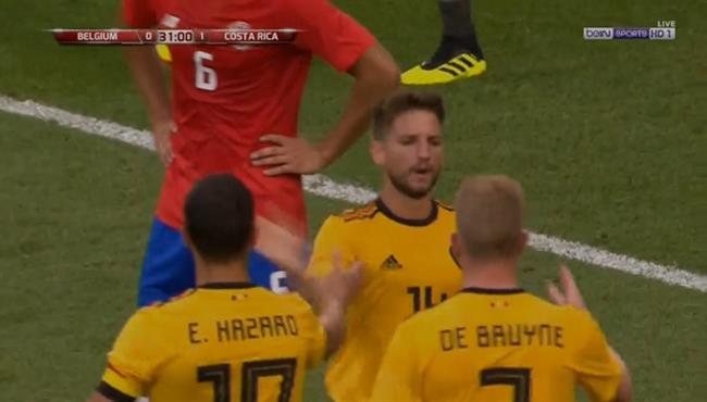 هدف تعادل بلجيكا مع كوستاريكا 1 1 مباراة ودية