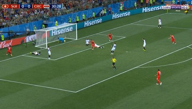 هدف سويسرا الاول فى مرمى كوستاريكا