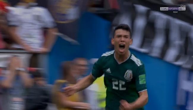 هدف المكسيك الاول الرائع فى مرمى المانيا بتعليق حفيظ دراجى